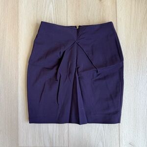 H&M Deep Purple Pencil Skirt with Front Pleat